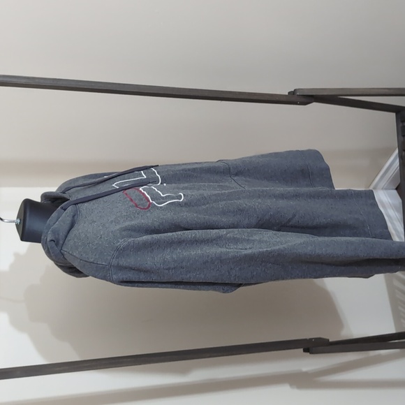 FILA| Grey Long Sleeve Hoodie Sweatshirt With Front Pouch Cotton Blend - Picture 3 of 14